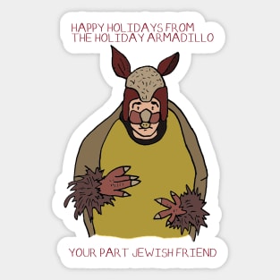 Holiday Armadillo Sticker